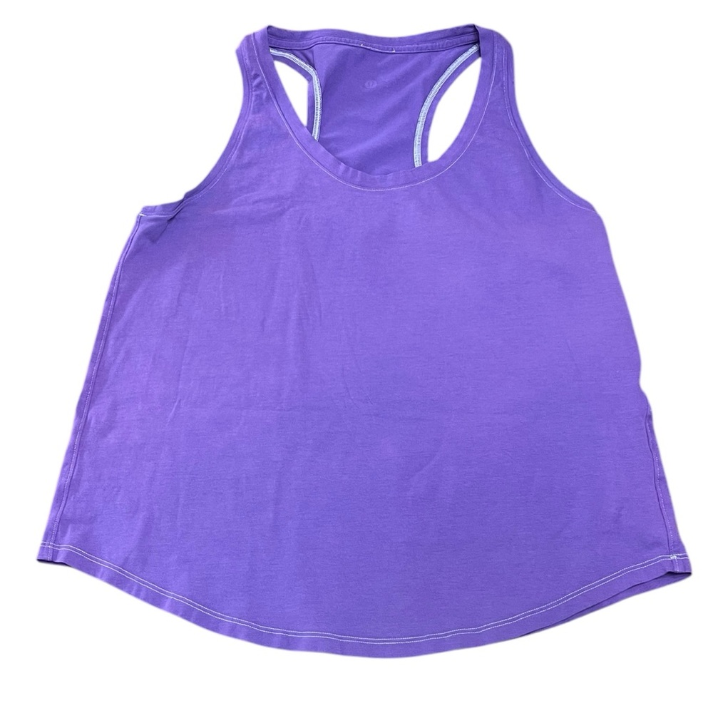 Lululemon Racerback Tank Top Purple Sleeveless Scoop Neck Loose Flowy Size 12 14